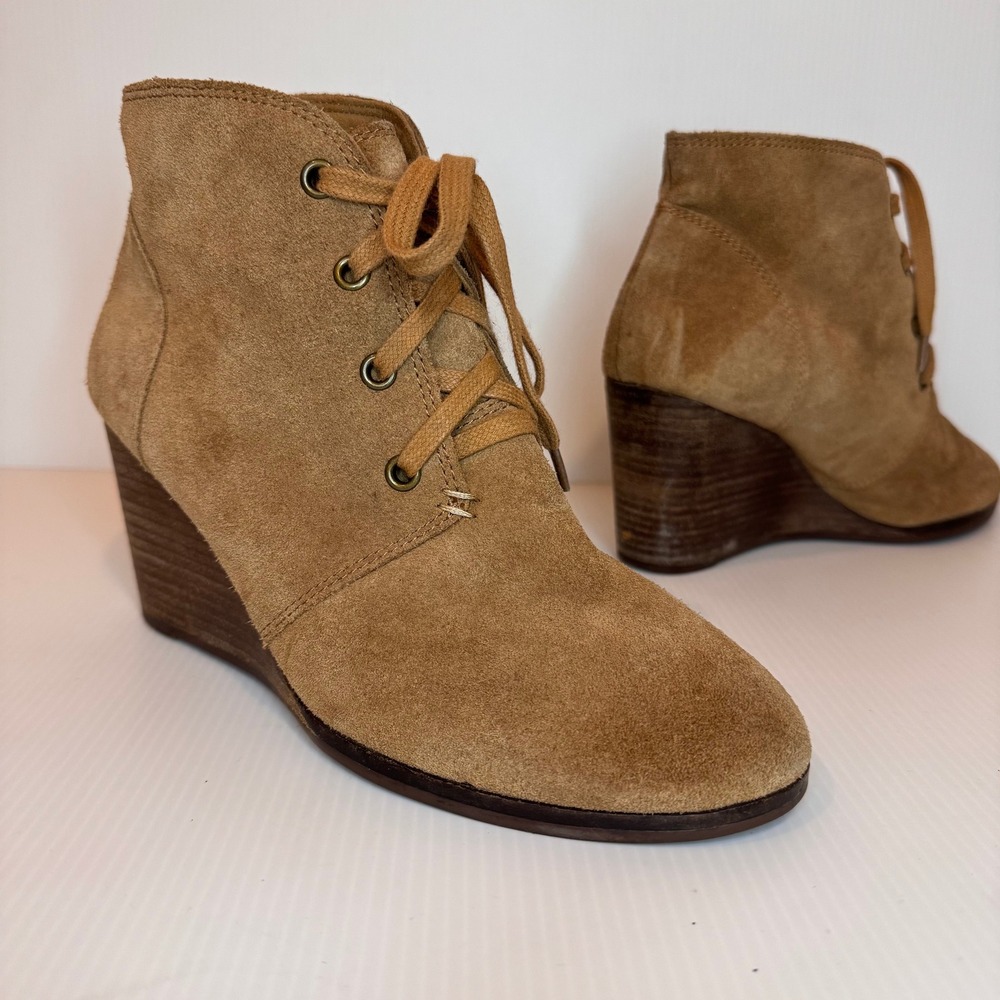 Lucky Brand Suede Wedge Boots